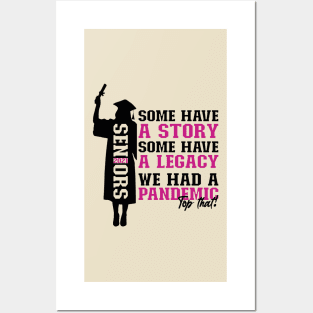 Pandemic Graduation | Black And Violet Text Funny Graduation Posters and Art